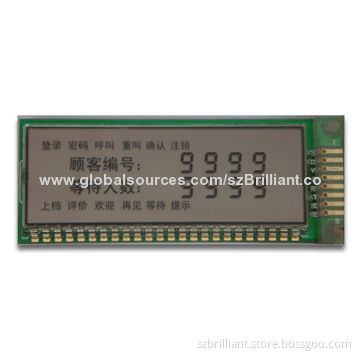 Alphanumeric LCD Module, Wide Temperature, 7-segment Custom, Measures 73.5 x 28.5 x 6.5, OEM/ODM